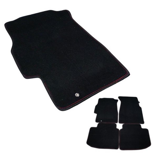 Spec-D Tuning Spec-D Tuning MAT-CV963-ATW 3 Doors Floor Mat with Red Stitching for 96 to 00 Honda Civic; Black - 2 x 23 x 33 in. MAT-CV963-ATW